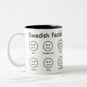 2 Couleurs Tasse faciale suédoise d'échelle de reconnaissan