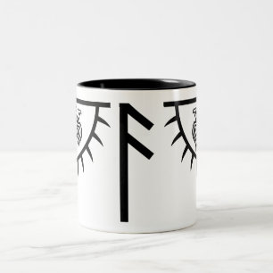 2 Couleurs Tasse faite sur commande comportant Huginn et