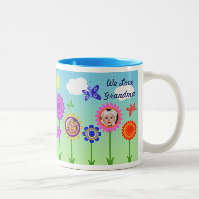 2 Couleurs Tasse faite sur commande du jour de mère de (Droit)