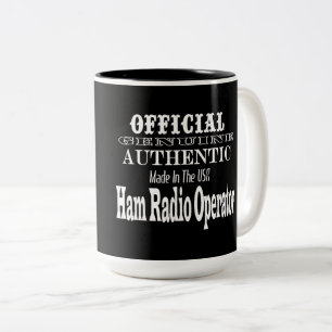 2 Couleurs Tasse faite véritable officielle d'opérateur radio