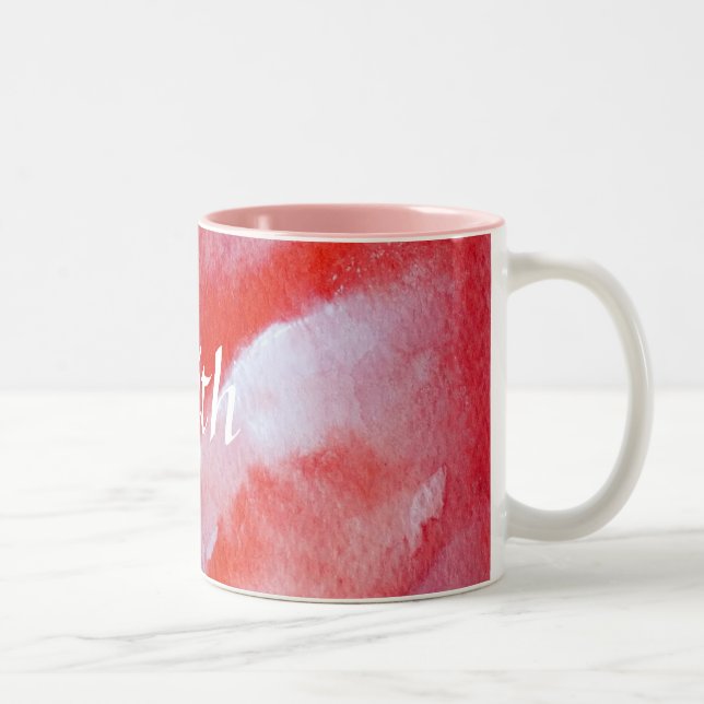 2 Couleurs Tasse Faith Original Rose Rouge Beau (Droit)