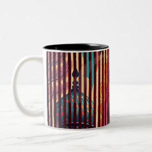 2 Couleurs Tasse Fantaisie Rayée avec Design de Dôme – Person