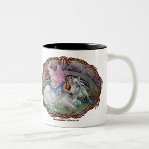 2 Couleurs Tasse - fée rose d'aile de licorne