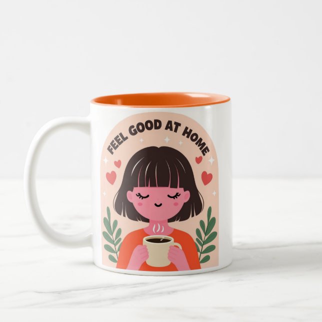 2 Couleurs Tasse Feel good at home (Gauche)
