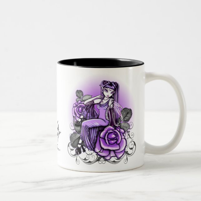 2 Couleurs Tasse féerique rose de violette d'affinité (Droit)