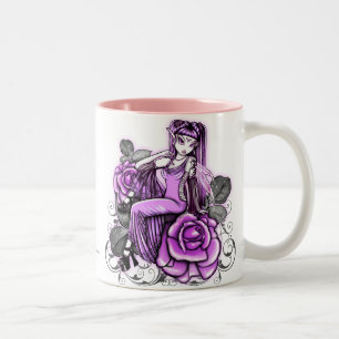 2 Couleurs Tasse féerique rose rose de jour de Valentines de
