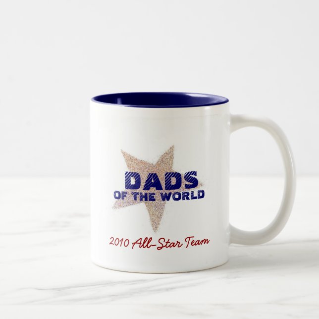 2 Couleurs Tasse Fête des pères pour papa super (Droit)