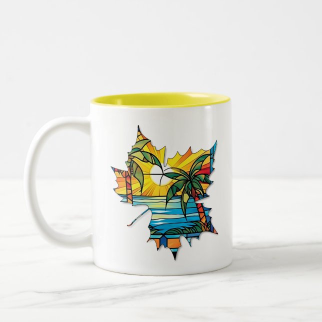 2 Couleurs Tasse feuille créative pour café ou thé (Gauche)