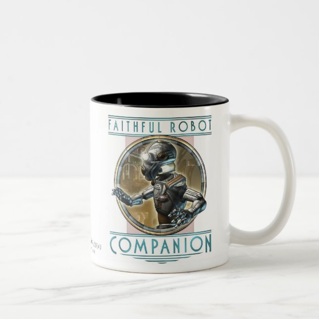 2 Couleurs Tasse fidèle de compagnon de robot (Droit)
