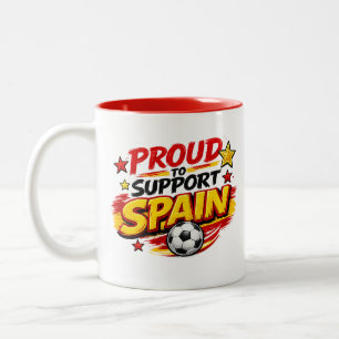 2 Couleurs Tasse FIER DE SOUTENIR L'ESPAGNE Espagne Patriot