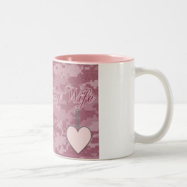 2 Couleurs Tasse fière d'épouse d'armée (Droit)