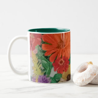 2 Couleurs Tasse - fleurs pour éclairer vos matins
