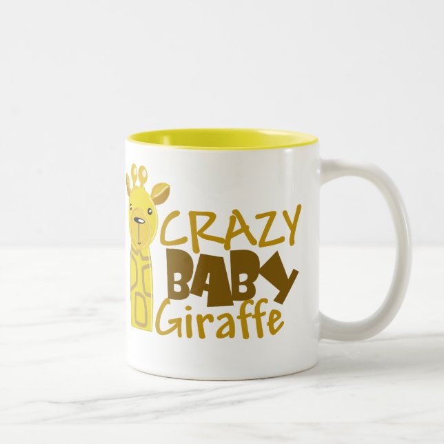 2 Couleurs Tasse folle de girafe de bébé (Droit)