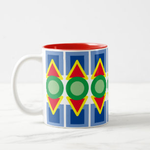 2 Couleurs Tasse - Formes géométriques colorées