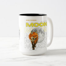 Tasse Fox Moon Né pour Errer