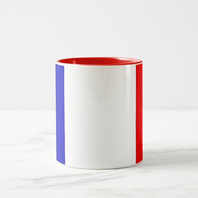 2 Couleurs Tasse française de drapeau (Centre)