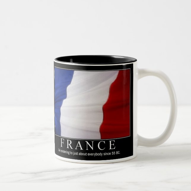 2 Couleurs Tasse française drôle (Droit)
