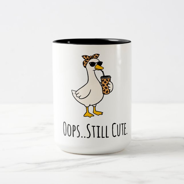 2 Couleurs Tasse Fun Duck "Oups, toujours mignonne" – Mignonn (Centre)