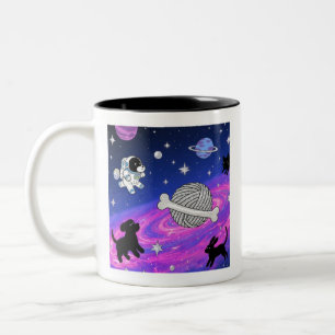 2 Couleurs Tasse Galaxie Espace Chien Astronaute Fantaisiste