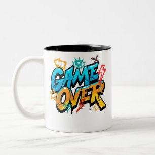 2 Couleurs Tasse Game Over – Coupe de Gamer Classique avec St