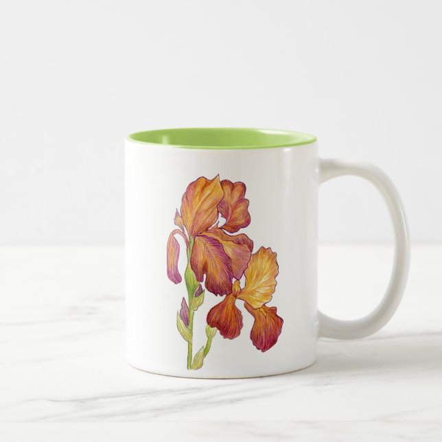 2 Couleurs Tasse Garden Iris (Droit)