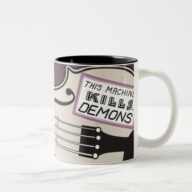 2 Couleurs Tasse gauchère du violon du MOIS de blanchisserie (Droit)