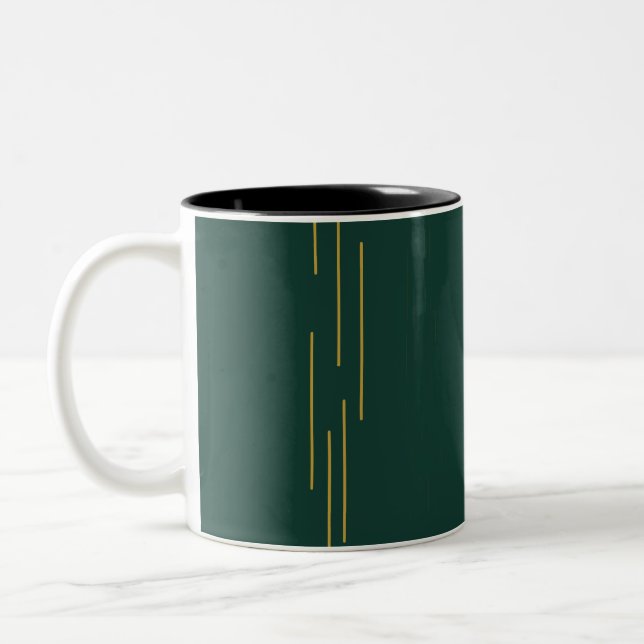 2 Couleurs Tasse géométrique en or vert émeraude (Gauche)