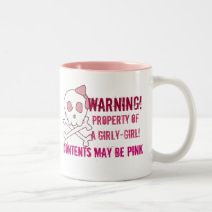 2 Couleurs Tasse Girly de crâne