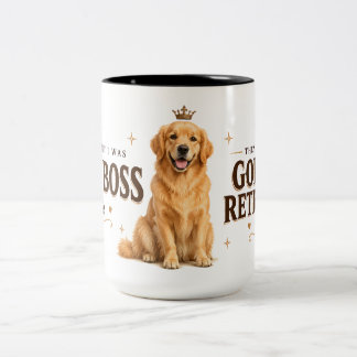 2 Couleurs Tasse Golden Retriever – Je pensais être le patron