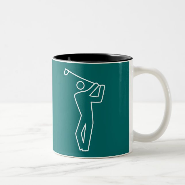 2 Couleurs Tasse - golfeur (Droit)