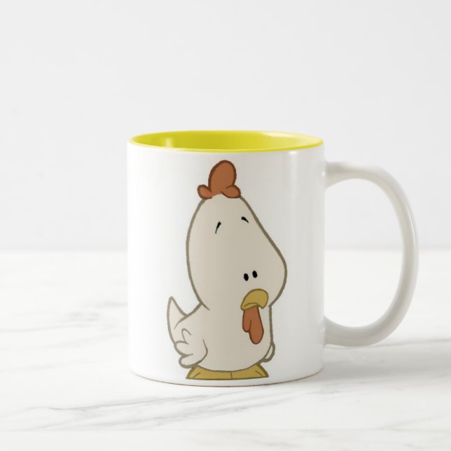 2 Couleurs Tasse Grand-Dirigée de poulet (Droit)
