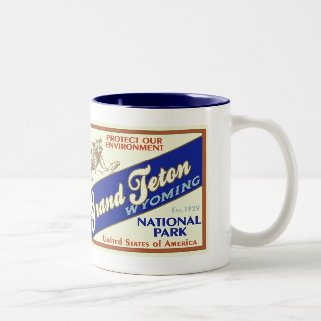 2 Couleurs Tasse grande de Teton (Droit)