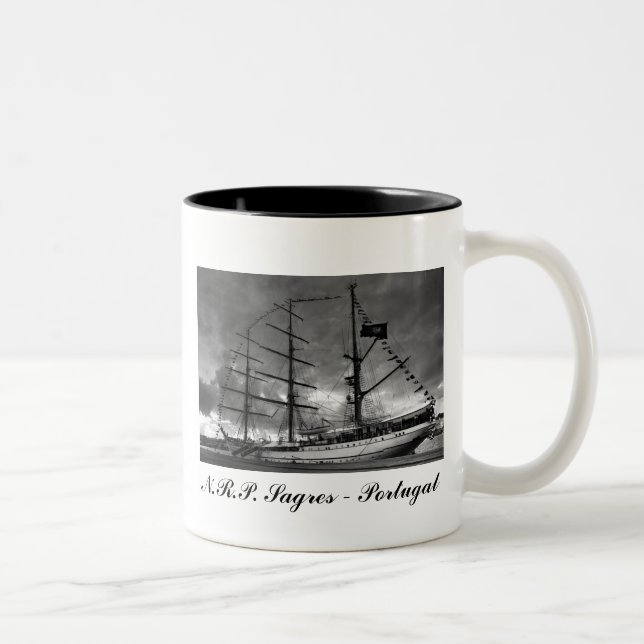 2 Couleurs Tasse grande portugaise de bateau (Droit)
