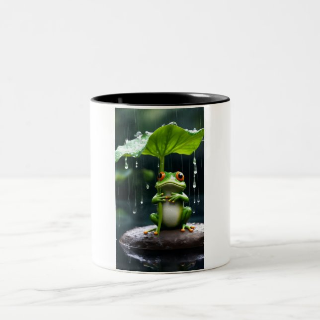 2 Couleurs Tasse graphique ADOM Premium Rainy Frog (Centre)