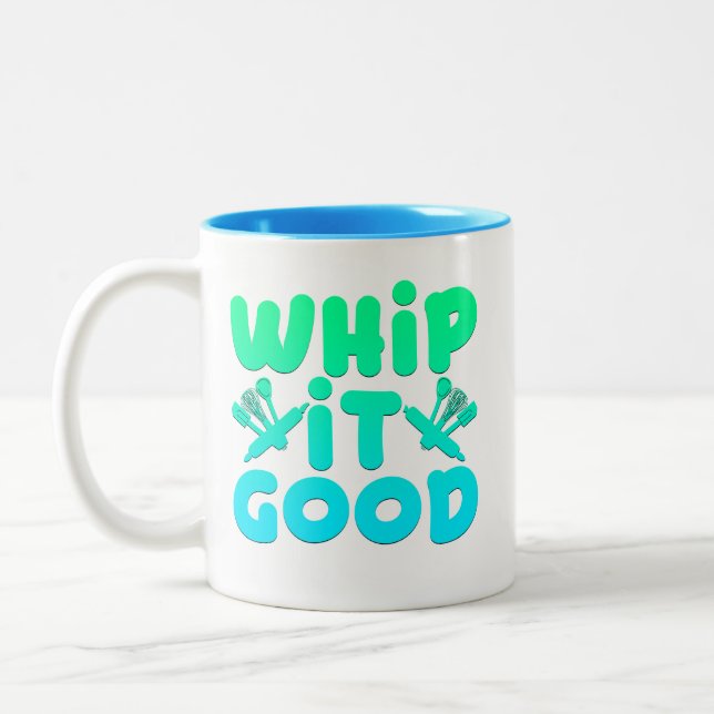 2 Couleurs Tasse graphique Whip It Good (Gauche)