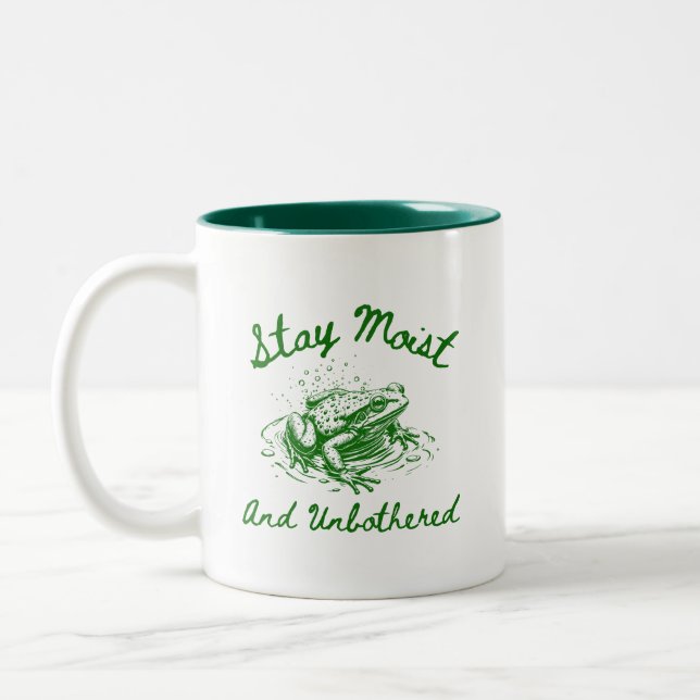 2 Couleurs Tasse Grenouille « Reste Hydraté & Sans Soucis » – (Gauche)