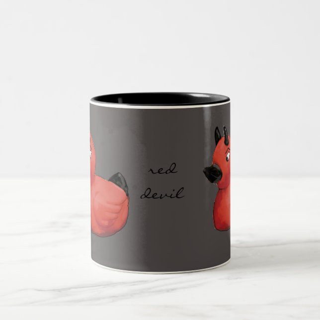 2 Couleurs Tasse grise de canard de diable (Centre)