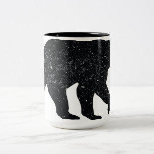 2 Couleurs Tasse grunge d'ours