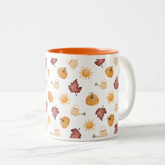 2 Couleurs Tasse « Hello Fall » | Esthétique Automnale Cosy | (Devant droit)