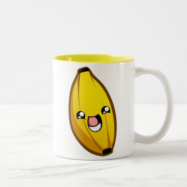 2 Couleurs Tasse heureuse de banane (Droit)