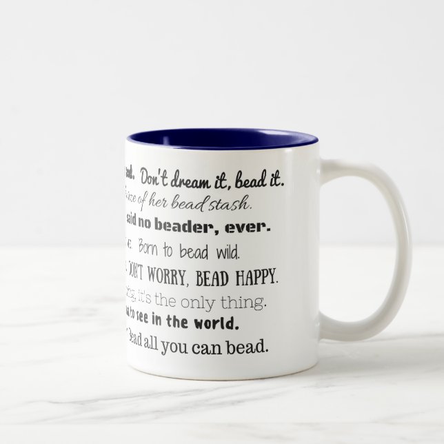 2 Couleurs Tasse heureuse de Beader, toutes les meilleures (Droit)