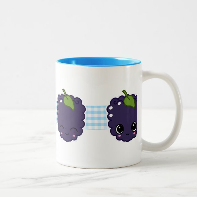 2 Couleurs Tasse heureuse de Blackberry (Droit)