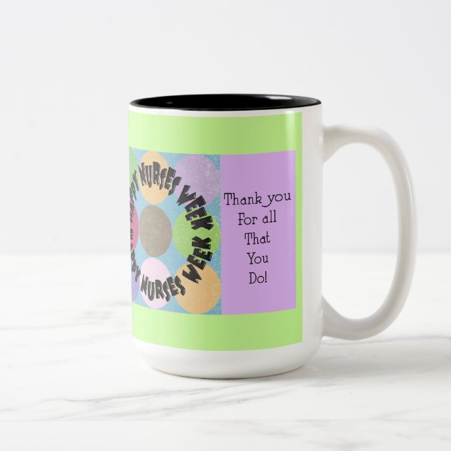 2 Couleurs Tasse heureuse de semaine d'infirmières (Droit)