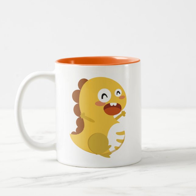 2 Couleurs Tasse heureuse de VIPKID Dino (Gauche)