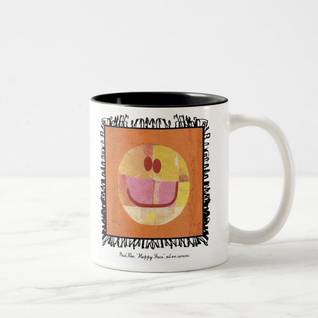 2 Couleurs tasse heureuse de visage de klee de Paul (Droit)