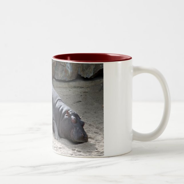 2 Couleurs tasse heureuse d'hippopotame (Droit)