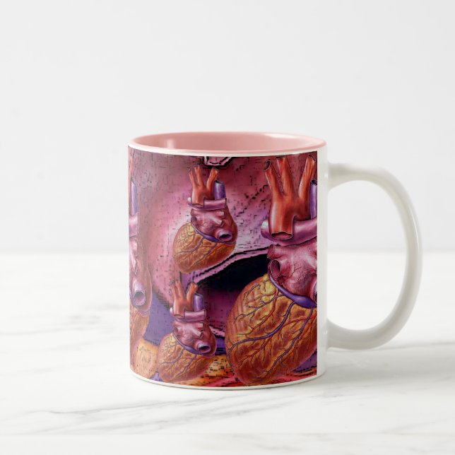 2 Couleurs Tasse humaine de coeur (Droit)