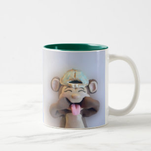 2 Couleurs Tasse idiote de singe