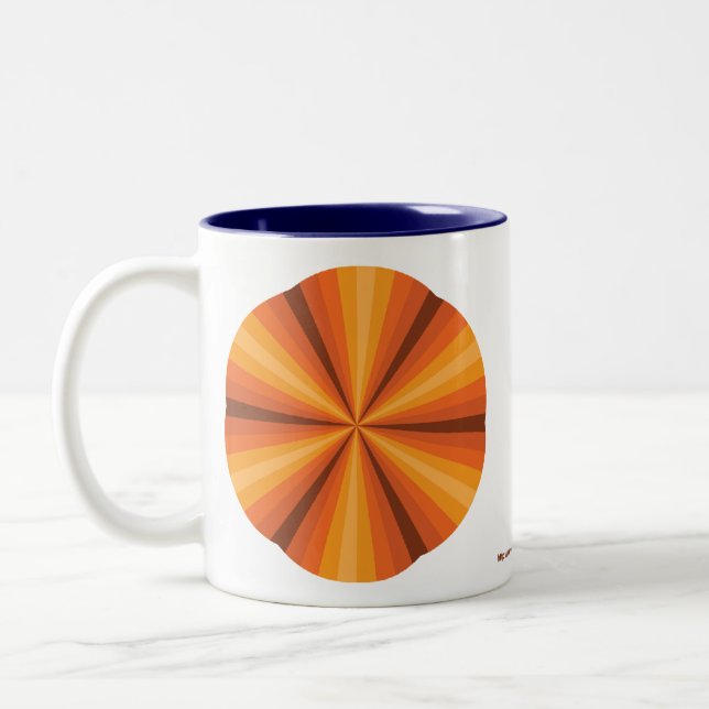 2 Couleurs Tasse Illusion Optique Orange (Gauche)