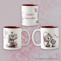 Tasse Illustrations de Chats Très Mignons